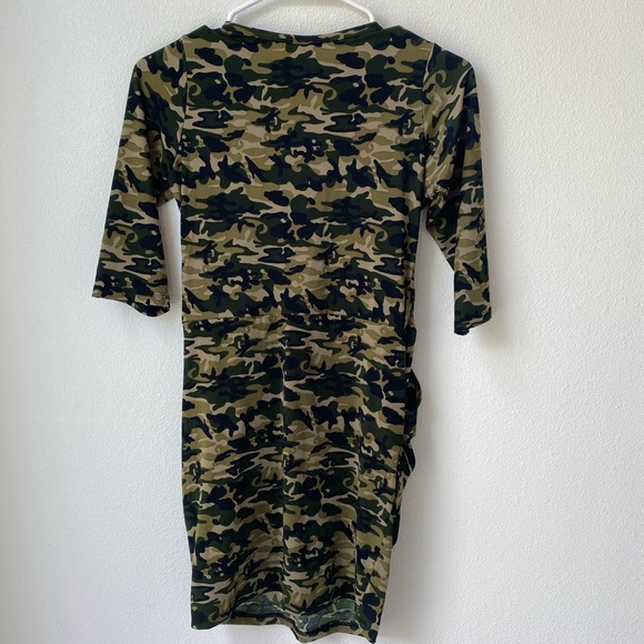No brand camo bodycon dress excellent condition size S - Picture 5 of 9